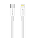 Jellico B1 Vastupidav-Pehme iPhone & iPad USB-C to Lightning Andmete & Kiire PD 20W Laadija Kaabel 1m Valge