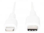DIGITUS USB laadija/andmesidekaabel Lightning - USB-C M/M 1.0m metallist PVC MFI CE must