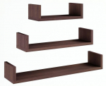 Riputatav riiul LARGE wenge 3 riiulist koosnev komplekt