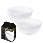 Wilmax valge salatikaussi salatite suupistete jaoks 16 cm 930ml 2 tk