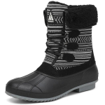 Sooja voodriga porisaapad/talvesaapad naistele Mishansha, mustakirjud