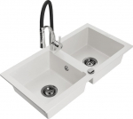 Graniitk&ouml;&ouml;givalamu Mexen Mario segisti ja sifooniga, Valge+Must/Kroom