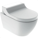 Nutikas seinale paigaldatav WC-pott Geberit AcuaClean Tuma Comfort Rimless bideefunktsiooni ja aeglaselt sulguva kaanega 146.291.SI.1