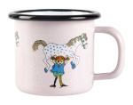 Muurla Pippi Pikksukk Emailkruus 150 ml, Pippi And The Horse