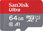M&auml;lukaart MicroSDXC 64GB Class 10 UHS-I m&auml;lukaart + SD Adapter SanDisk Ultra : SDSQUA4-064G-GN6MA