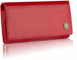 Naiste nahast rahakott STEVENS Z03-063M punane, RFID-kaitsega