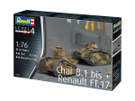 Revell Char. B.1 bis & Renault FT.17 1:76
