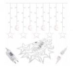 Kardin T&auml;hed ja kuud 138 LED "Smart", soe valge