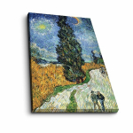 Reproduktsioon Estrada com cipreste e estrela (Vincent Van Gogh)