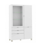 Vitriinkapp Poole, valge/valge k&otilde;rgl&auml;ige