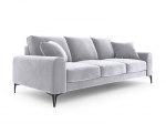Kolmekohaline diivan Mazzini Sofas Madara, veluur, h&otilde;bedane v&auml;rv/must