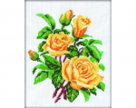 Ristpistes tikkimiskomplekt "Kollased roosid", 20 x 25, RTO