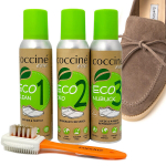 Komplekt naturaalsetele seemisnahast/nubukist toodetele (puhastus + kaitse + deodorant) Coccine&reg;, Vegan