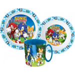 S&ouml;&ouml;gin&otilde;ude komplekt "Sonic the Hedgehog", mikroplastist koos 350 ml kruusiga