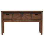 konsoollaud，kohvilaud toekast kuusepuidust, 131 x 35,5 x 75 cm, pruun CFE30190