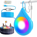 Bedee veealune basseini Led valgusti, veekindel, puldiga, 10 m, sinine