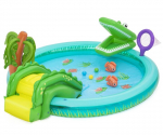 BESTWAY Lastele m&otilde;eldud kaisuka ja basseini t&auml;ispuhutav m&auml;nguv&auml;ljak Krokodillide Laht