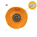 Ehte poleerimisketas, 7.62 Cm Yellow Cloth Wheel