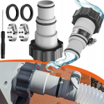 2 tk basseinivooliku adapterid, adapter basseinile, adapter pumbale