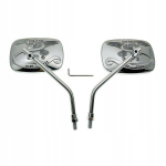 Kroomitud peeglid m10 10mm chopper drag cruiser klassikaline (24648)