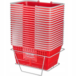 Vevor plastikust ostukorv 21l, punane, 20 tk