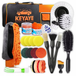 Abavi detailikomplekt auto puhastamiseks kosmeetika harjad padjad 24tk.