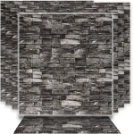 Dekoratiivsed 3D seinapaneelid 70x77cm Mustad
