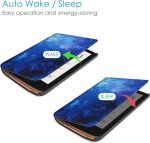 Fintie &uuml;mbris Pocketbook Touch Hd 3 / Touch Lux 5/4 / Basic Lux 4/3/2 ja Pocketbook Color E-readerile - &uuml;li&otilde;huke &uuml;mbris automaatse une/&auml;rkveloleku, magnetilise sulguse ja t&auml;histaevaga