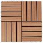 Vidaxl terrassiplaadid, 11 tk, Wpc, 30 x 30 cm, 1 m&sup2;