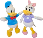 Play by Play Duck ja Daisy Duck pehme m&auml;nguasi, kaisukaru, 30 cm, mini pakendis 2 tk, ideaalne v&auml;ike kingitus alates esimestest elukuudest
