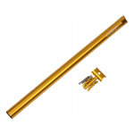 Kokkupandav alumiiniumisulamist jalgratta sadulapost 600 mm 33,9 mm kuldne sadul