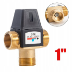 Termostaatiline segamisventiil 3-suunaline messingist dn25 kolmesuunaline