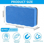 Gbachoos komplekt, 48 magnetilist tahvli k&auml;sna, 8 v&auml;rvi, tahvli kustutuskumm, 10 x 5 x 2 cm, tahvli puhastusk&auml;sn, tahvli kustutuskumm kooli, kontorisse, koju