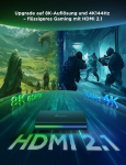 Govee hdmi 2.1 sync box ai komplekt 2 koos tv taustavalgustusega, toetab 8k@60hz, 4k@144hz, vrr ja allm, t&ouml;&ouml;tab koos matter rgbic led ribaga 55-65 tolliste telerite jaoks, 75 ledi/m