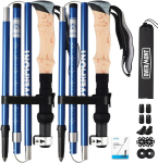 Overmont Alumiiniumist matkakepid, kokkupandavad, reguleeritavad 105-125 cm