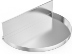 Poolkaarekujulised tilgaalused eemaldatava s&ouml;e eraldajaga, grilli tilgaalused Weber 57 cm kettle grillidele, roostevabast terasest grilli alused, rasva tilgaalus, 42.2 x 27 x 12 cm