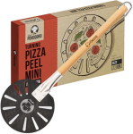 Pizza k&uuml;hvel &ndash; pizza labidas &ndash; metallist pizza k&uuml;hvel &ndash; alumiiniumist pizza k&uuml;hvel puidust k&auml;epidemega &ndash; pizza k&uuml;hvel pitsakivile &ndash; pizza labidas grillile ja ahjule (17,8 cm)