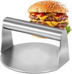 Roostevabast terasest burgeripress, 14 cm &uuml;mmargune burgeripurustaja, professionaalne burgeripihvi press, grillitarvikud tasapinnalisele grillile, grillimiseks, burgeritele, praadidele rasva pigistamiseks, lihtne puhastada, mittenakkuv