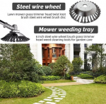 Ellxen roostevabast terasest umbrohuhari, umbrohutrimmer, v&otilde;sal&otilde;ikur, 150 x 25,4 mm koonus, 4 adapteriga, keerutatud metsiku &uuml;rdi hari eemaldab t&otilde;husalt umbrohtu ja sambla (6 tolli)