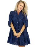 Boho tikandiga inglise puuvillane laiendatud kleit LUNA 21091-uniw, Universalus