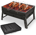 S&ouml;egrill, kokkupandav v&auml;ike telkimisgrill 35 x 27 x 20 cm, kaasaskantav roostevabast terasest grill telkimiseks, kaasaskantav v&auml;lisgrill, piknikule, terrassile, telkimiseks, reisimiseks, &otilde;ue, aiapeole jne