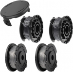 4 tk murutrimmeri pooli komplekt, asenduspool, sobib bosch art 23 sl/art 26 sl, nailonist asenduspool + poolikukate