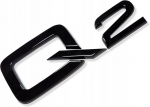 Q2 embleem, must l&auml;ige, Audi tagumine, 3m teip, Abs