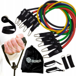 5 takistuskummide komplekt j&otilde;utreeninguks, fitnessiks ja taastusraviks, 90 kg