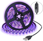 Must valgus led riba 2 m 3528 120 led must valgus uv led riba toiteallikas usb kaudu, 395 nm musta valguse efekt peovalgus lavavalgustus j&otilde;ulude halloweeni peoks karnevali diskosaali jaoks