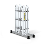 Professionaalne alumiiniumredel 4x3 astet, 150 kg, universaalne platvormiga