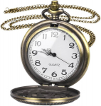 Luckykodor vintage retro kvartsist taskukell meestele koos ketiga retro ketikell meestele naistele isale vanaisale s&uuml;nnip&auml;eva aastap&auml;evaks, pronks, retro, vintage