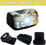 Gugatad pinal, laste pinal, anime pinal, topeltlukud, suure mahutavusega pliiatsitaskud, kaasaskantav pliiatsikott, pinal, kingitus t&uuml;drukutele ja poistele, Naruto 02, vabaaja anime