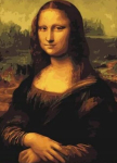Mona Lisa Leonardo da Vinci maalimine numbrite j&auml;rgi pilt raamis l&otilde;uend