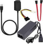 Retoo Ide Sata kuni Usb 2.0 dokkimisjaam 2,5-tollistele ja 3,5-tollistele Hdd v&otilde;i Ssd k&otilde;vaketastele, Sata/ide adapter, kombineeritud universaalne muundur, &uuml;hildub Windows Xp/vista/7/8/10, Ide + Sata muundur